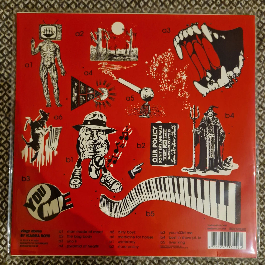 Viagra Boys ‎– Viagr Aboys / Vinyl LP on Transparent Pink / White + Bonus CD