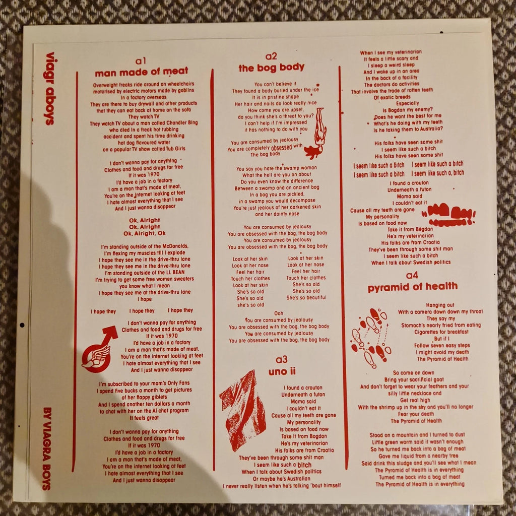 Viagra Boys ‎– Viagr Aboys / Vinyl LP on Transparent Pink / White + Bonus CD
