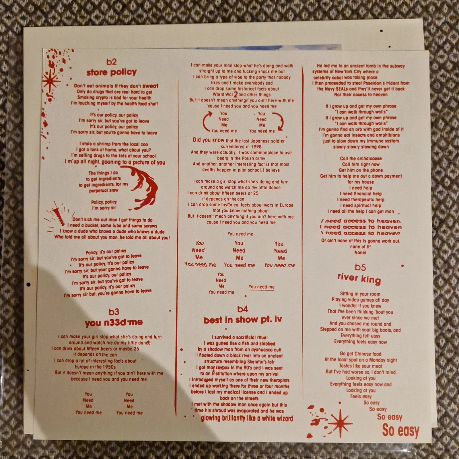 Viagra Boys ‎– Viagr Aboys / Vinyl LP on Transparent Pink / White + Bonus CD