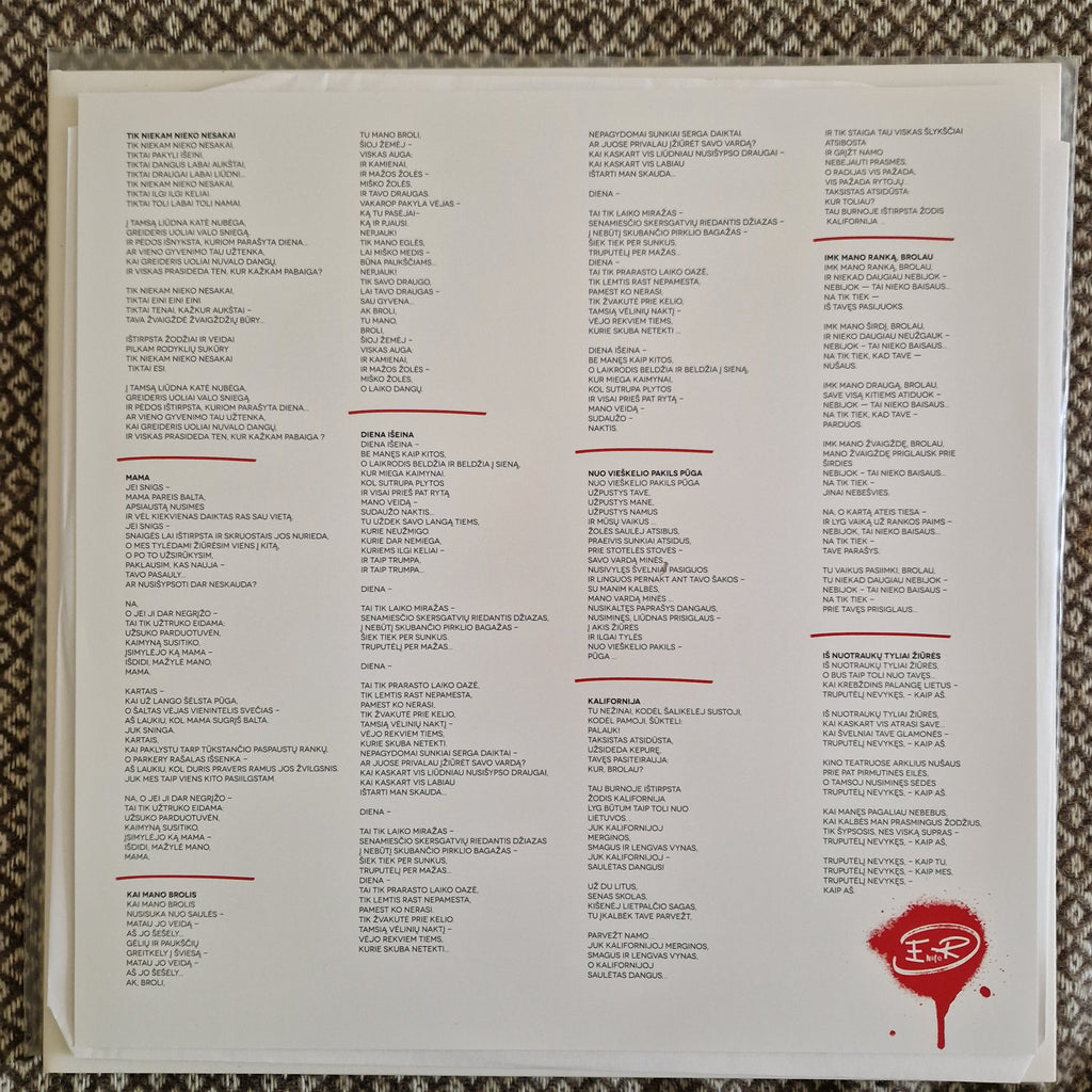 Various – Evangelija Nuo Romo / Vinyl LP / SIGNED / AUTOGRAPHED