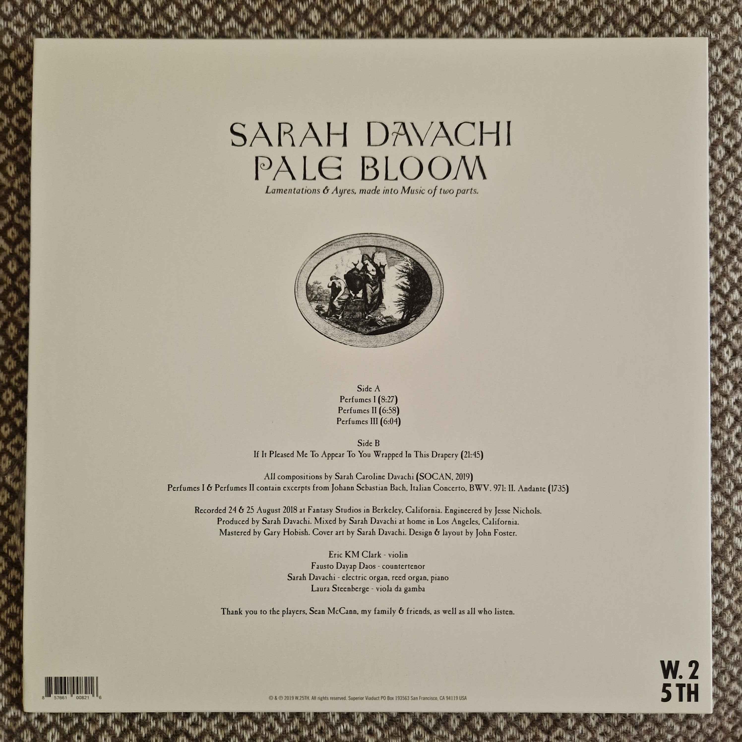 Sarah Davachi – Pale Bloom / Vinyl LP SIGNED / AUTOGRAPHED