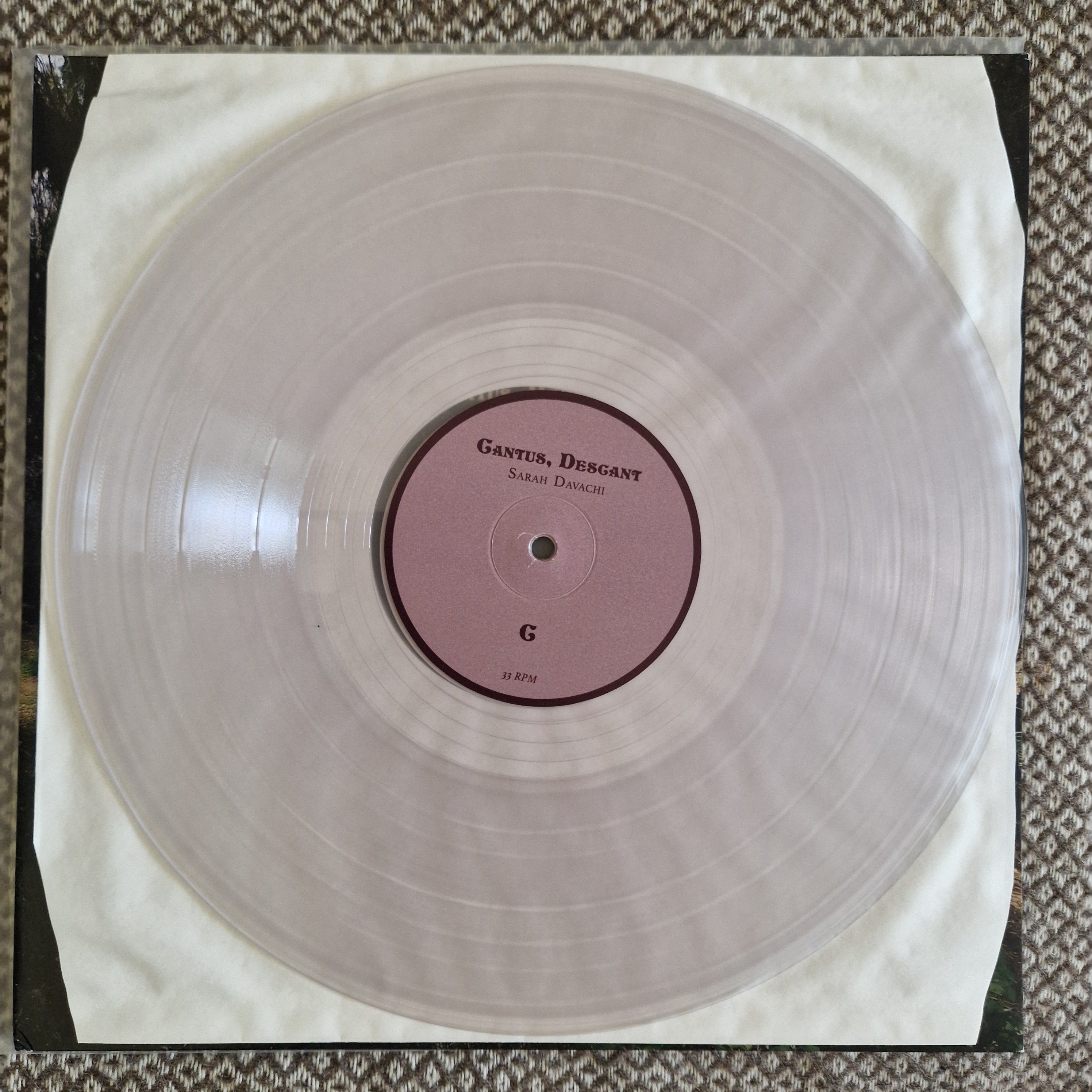Sarah Davachi – Cantus, Descant / Vinyl 2LP on Clear SIGNED / AUTOGRAPHED