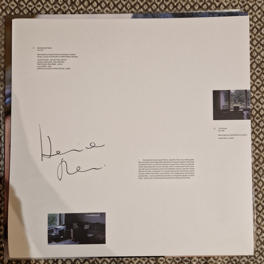 Hania Rani - Sentimental Value / Vinyl LP SIGNED / AUTOGRAPHED EDITION