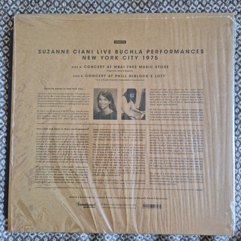 Suzanne Ciani – Buchla Concerts 1975 / Vinyl LP SIGNED / AUTOGRAPHED