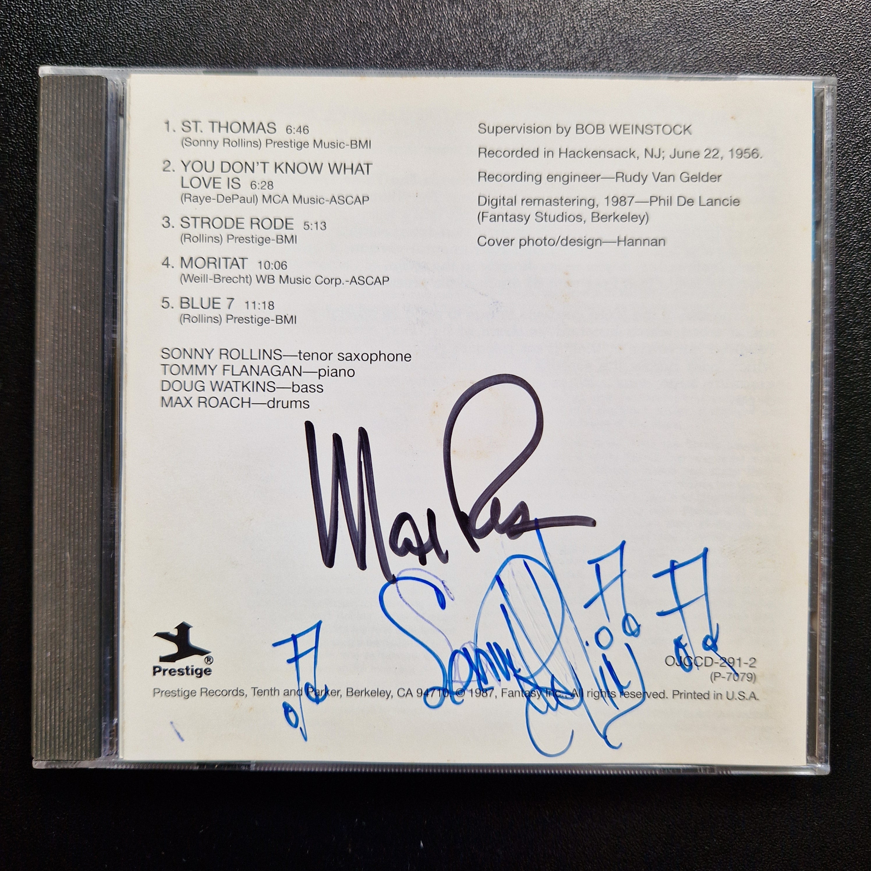 Sonny Rollins – Saxophone Colossus / CD Album SIGNED AUTOGRAPHED