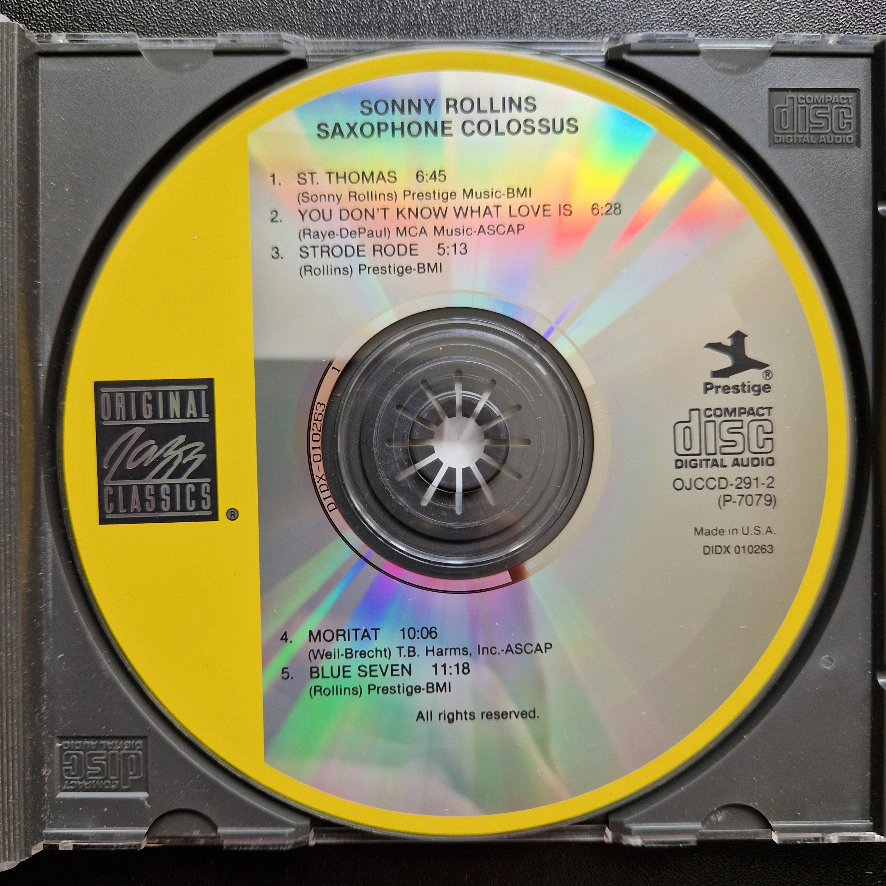 Sonny Rollins – Saxophone Colossus / CD Album SIGNED AUTOGRAPHED