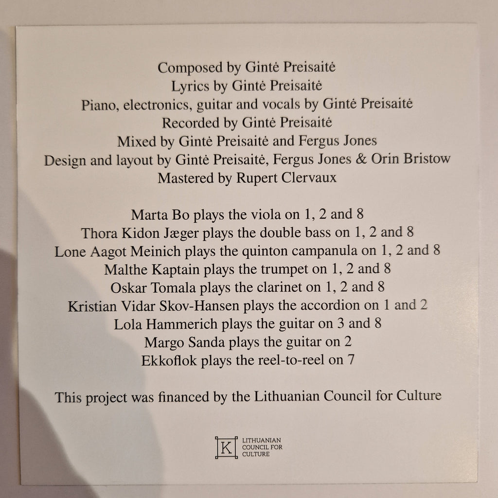 Gintė Preisaitė – Instruments of Forgetting and the Singing Bone / Vinyl LP