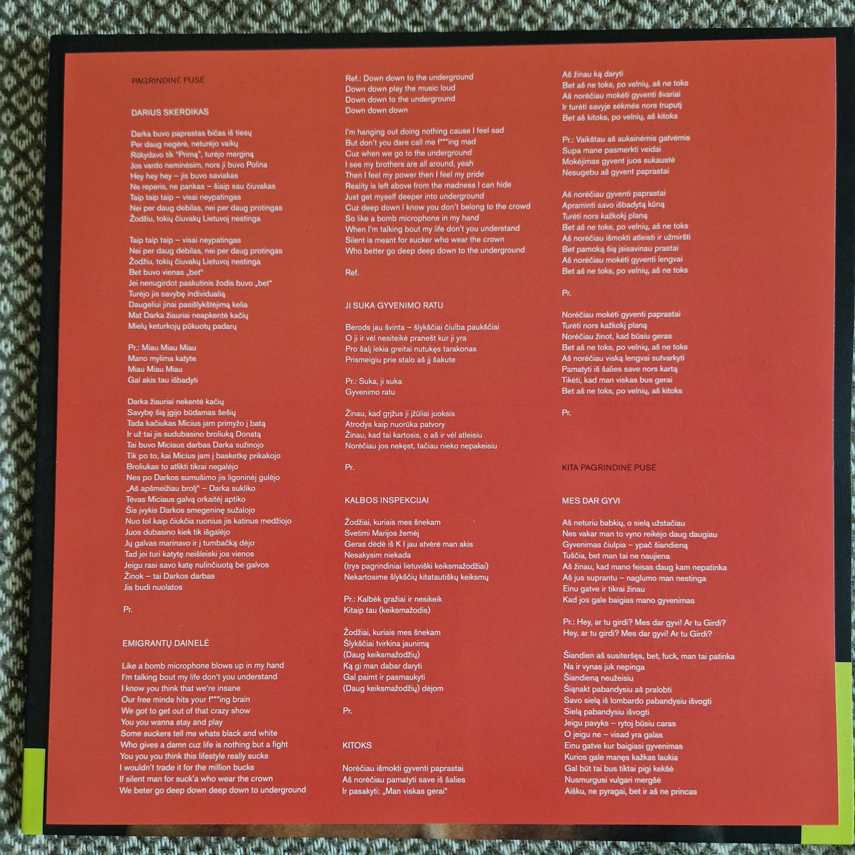 ŽAS – Dozė / Vinyl LP on Red Marble / SIGNED AUTOGRAPHED