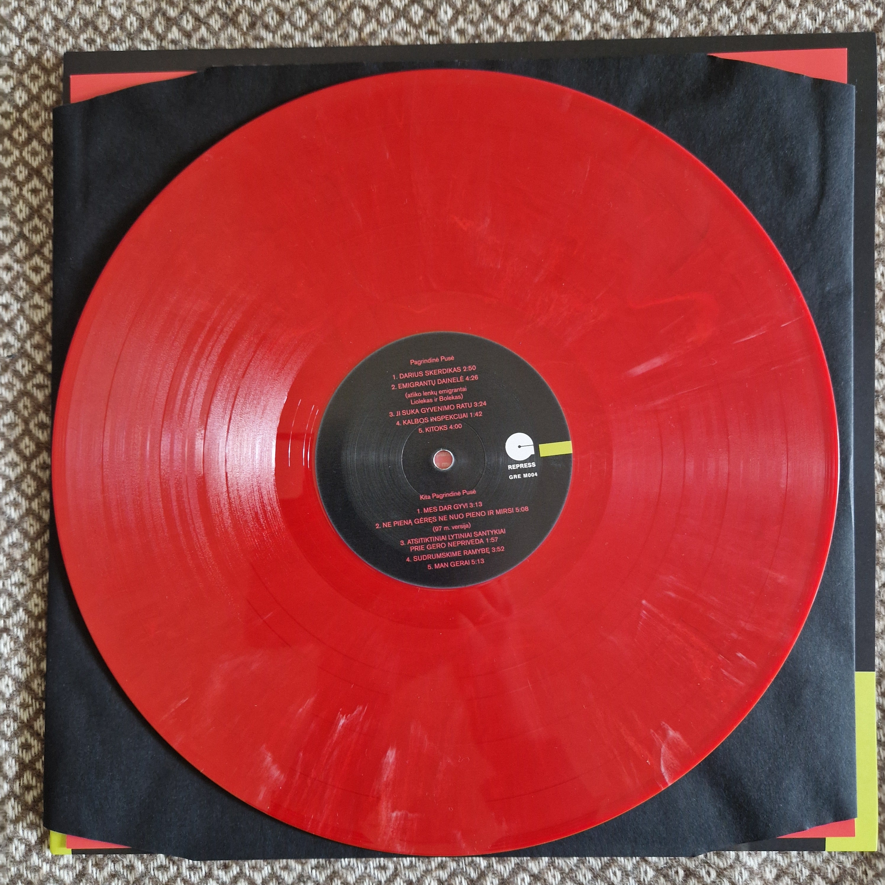 ŽAS – Dozė / Vinyl LP on Red Marble / SIGNED AUTOGRAPHED