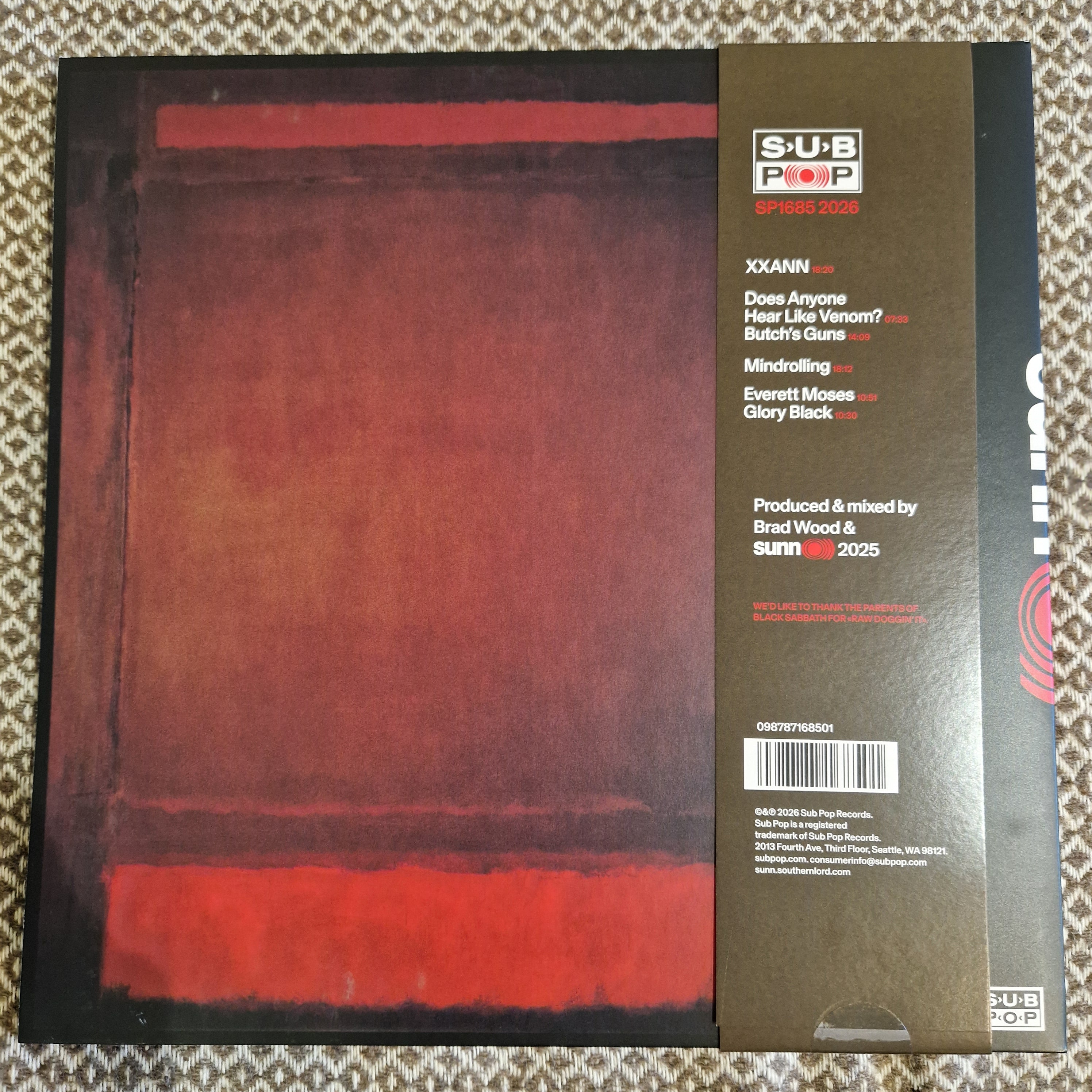 Sunn O))) – Sunn O))) / Vinyl 2LP on Oxblood Signed Autographed