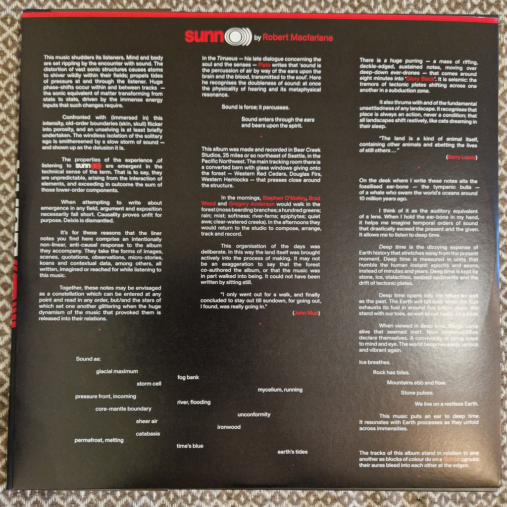 Sunn O))) – Sunn O))) / Vinyl 2LP on Oxblood Signed Autographed