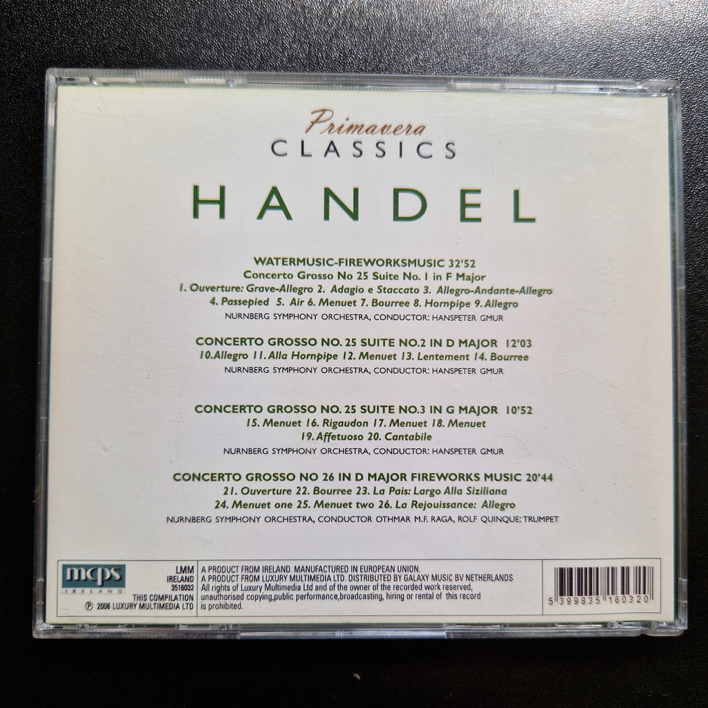 Georg Friedrich Händel, Nürnberger Symphoniker, Hanspeter Gmür – Wate / CD Album