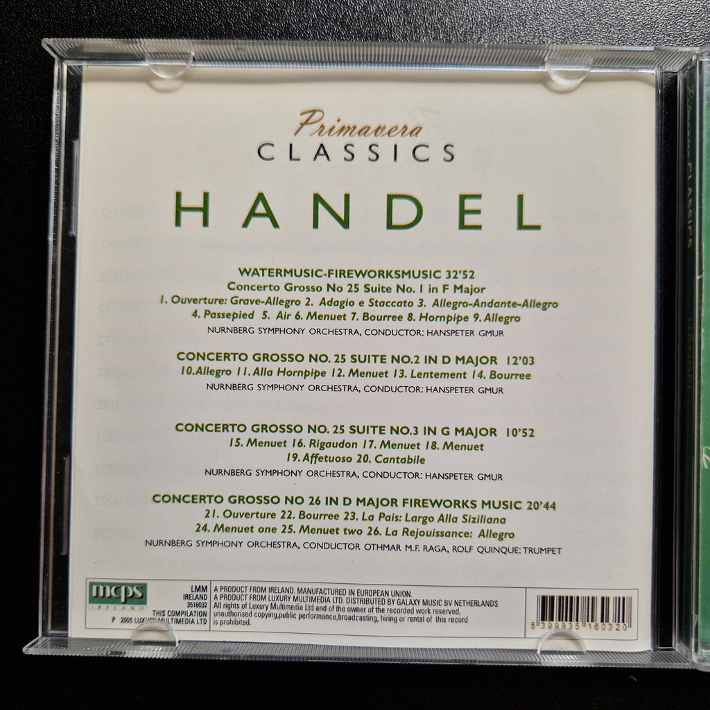 Georg Friedrich Händel, Nürnberger Symphoniker, Hanspeter Gmür – Wate / CD Album