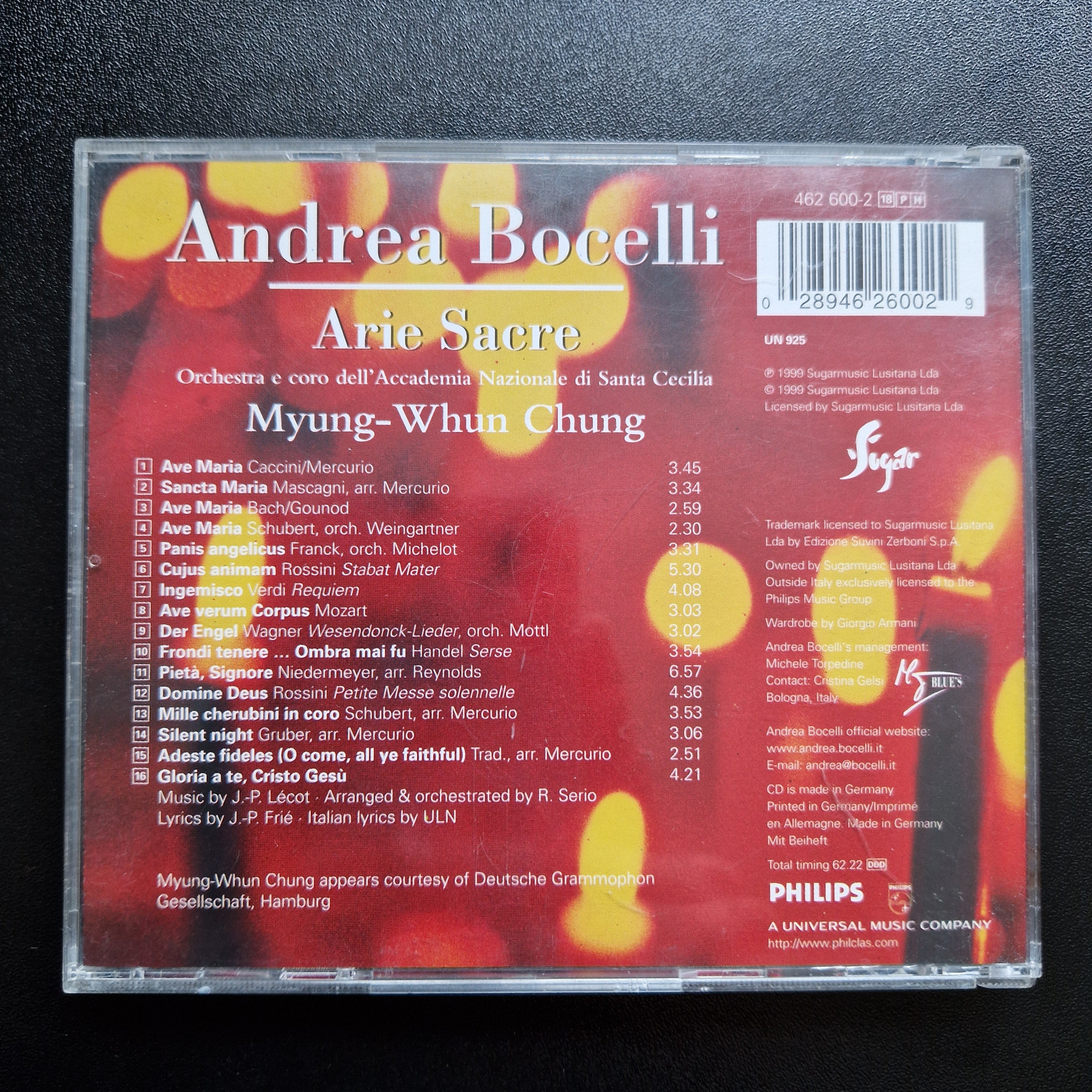 Andrea Bocelli – Arie Sacre / CD Album