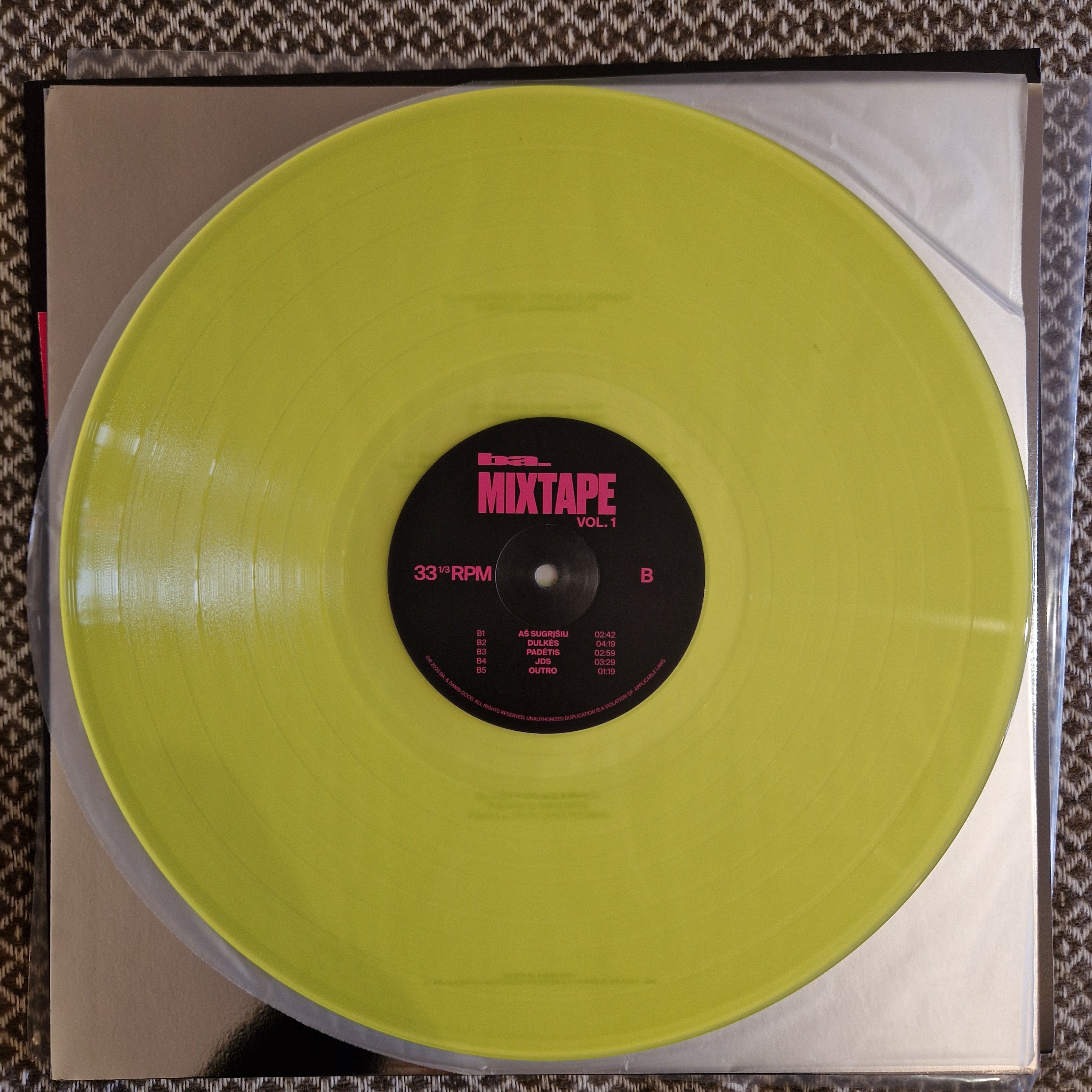 ba. - MIXTAPE VOL. 1 / Vinyl LP limited on COLORED