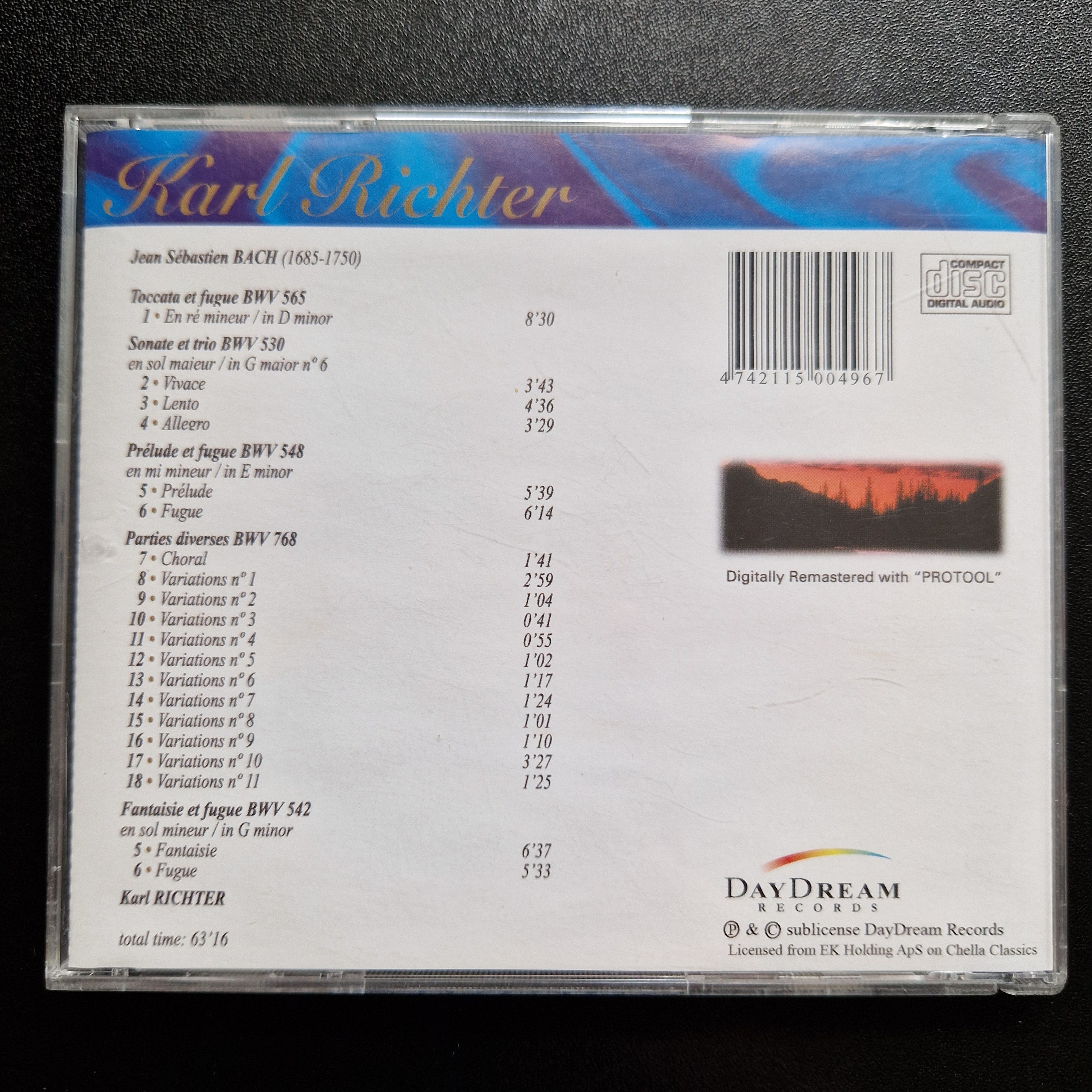 Karl Richter, J. S. Bach* – Toccata & Fugue In D Minor & Other Favori / CD Album