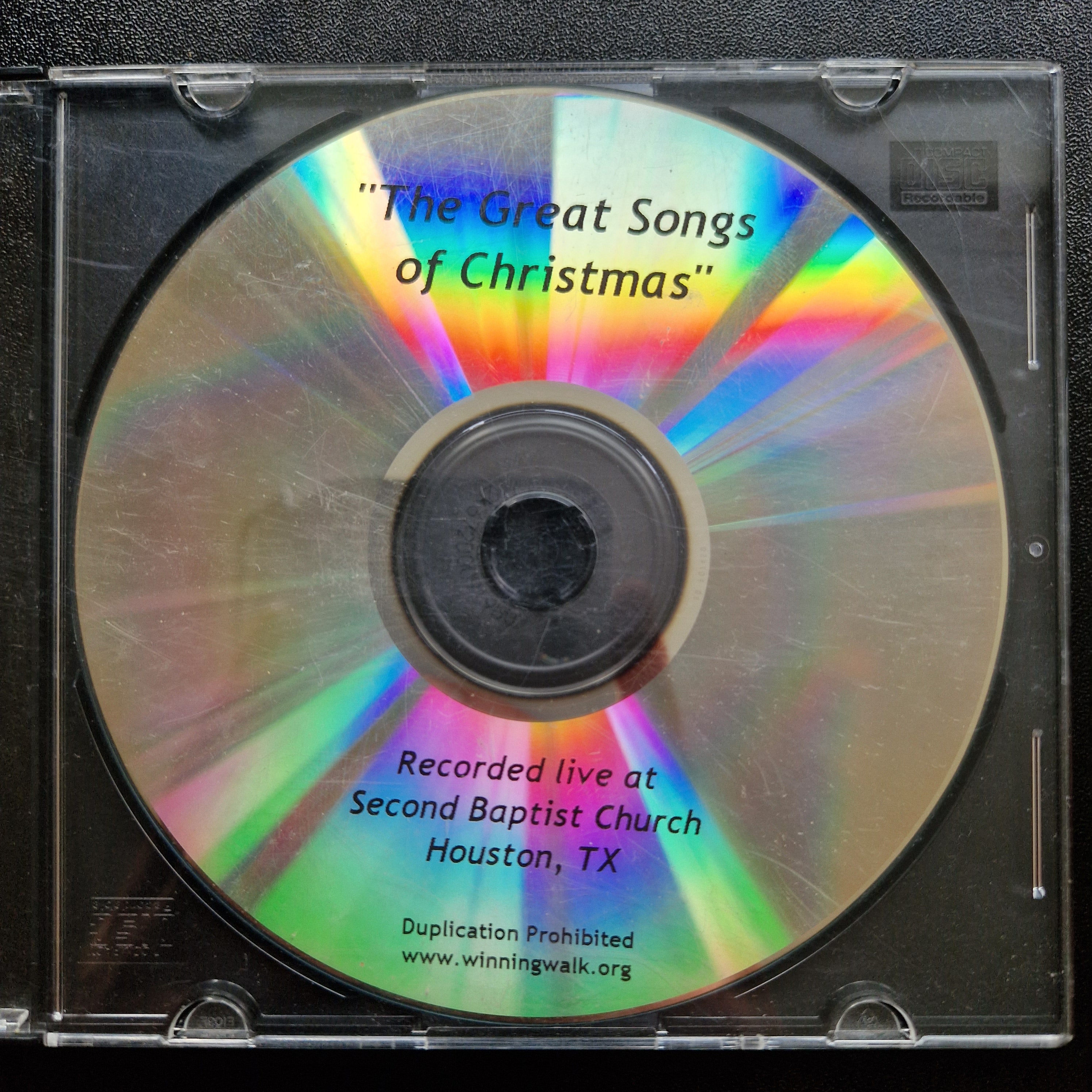 No Artist – The Great Songs Of Christmas. Recorded Live At Second Baptist Church Houston, TX / CDr Album