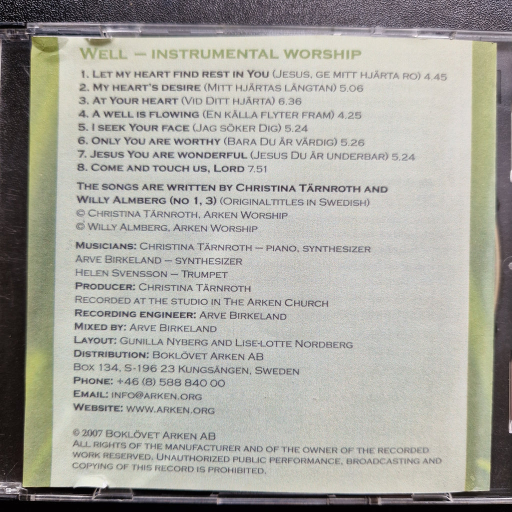 Christina Tarnroth, Willy Almberg – Well - Instrumental Worship / CDr Album