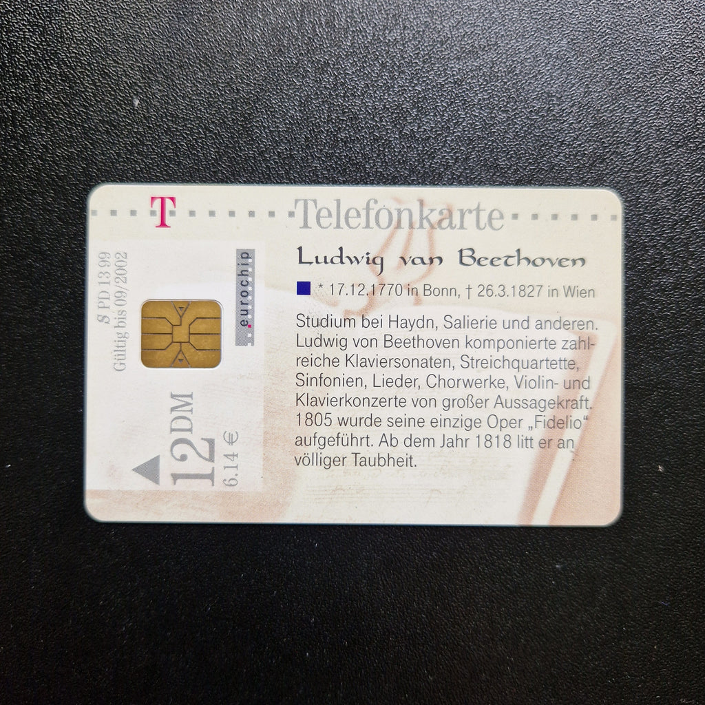 Ludwig van Beethoven souvenir Telefonkarte 2002