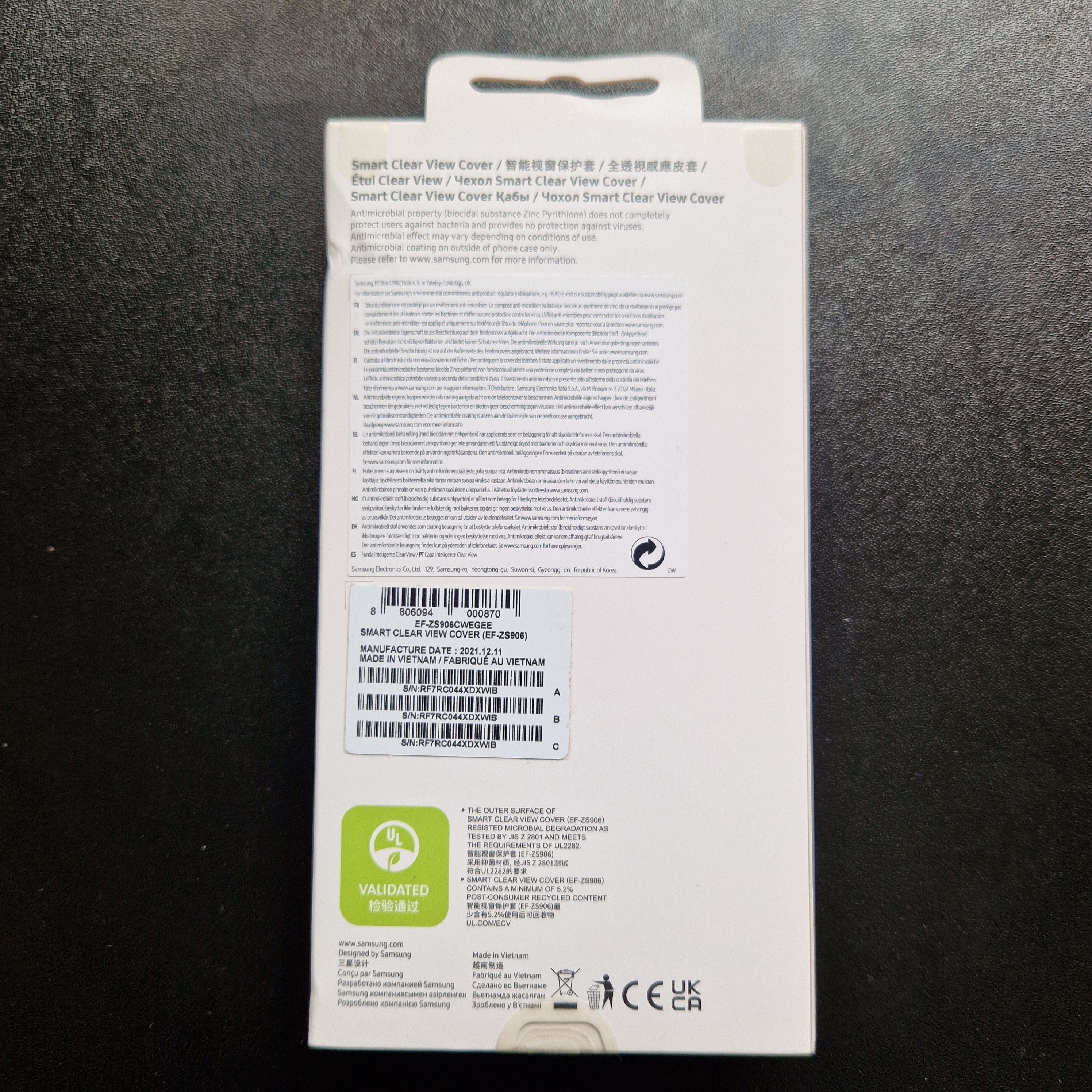 Samsung Galaxy S22+ Smart Clear View Cover White