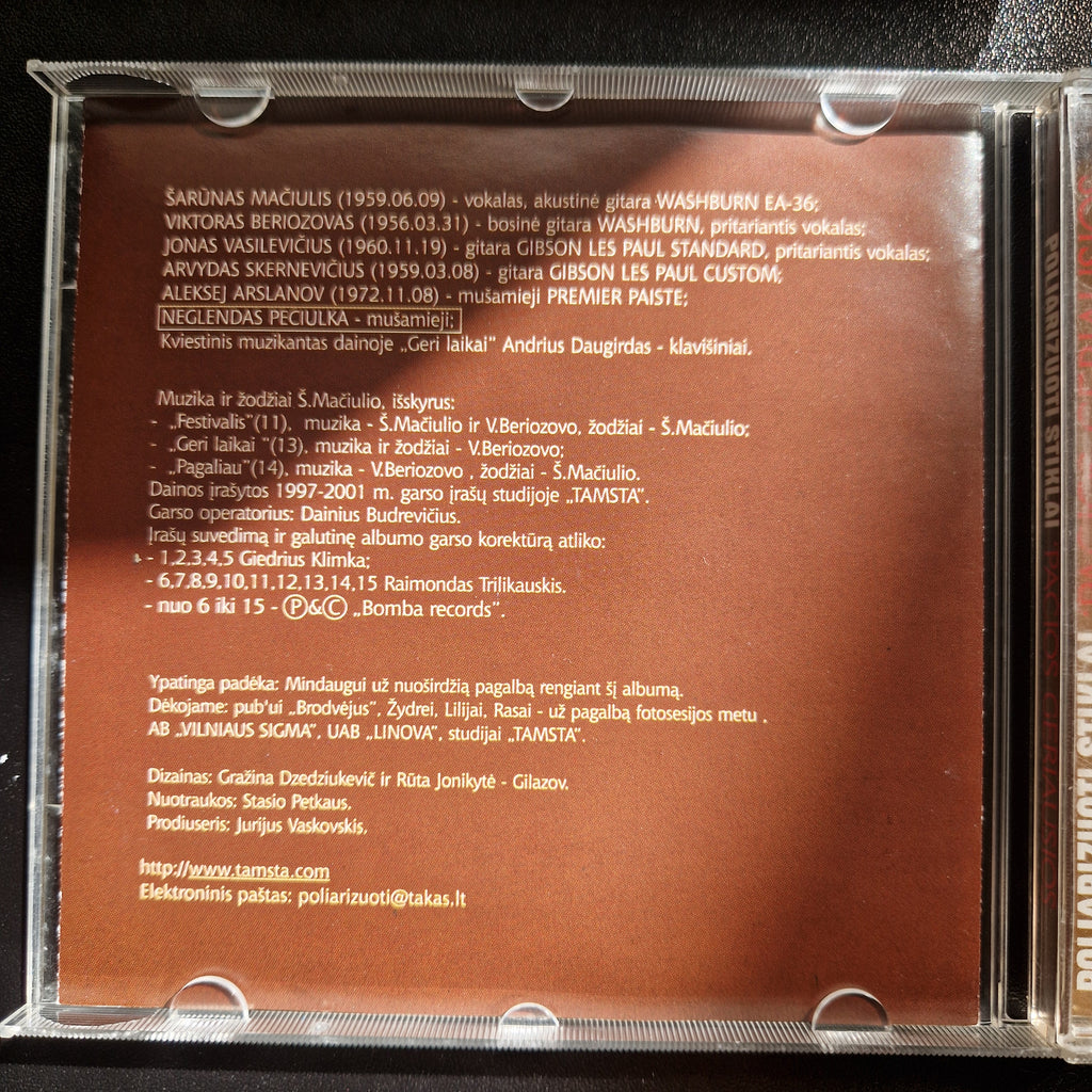 Poliarizuoti Stiklai ‎– Pačios Geriausios / CD Album