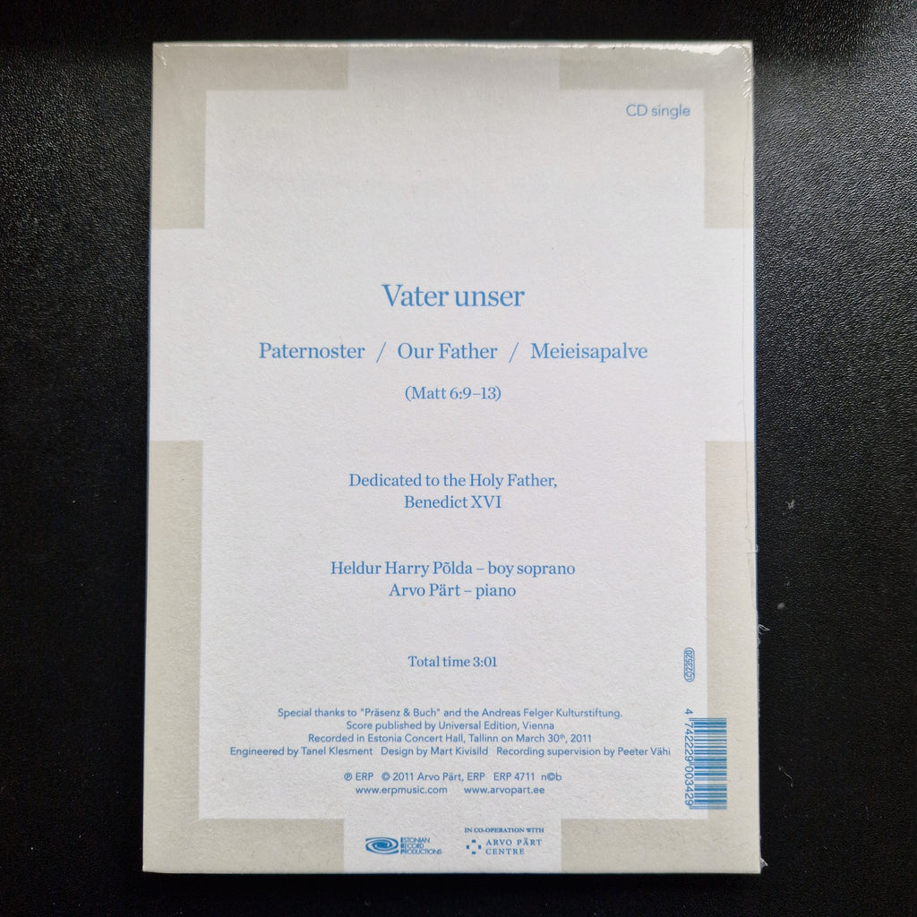 Arvo Pärt – Vater Unser / CD Single