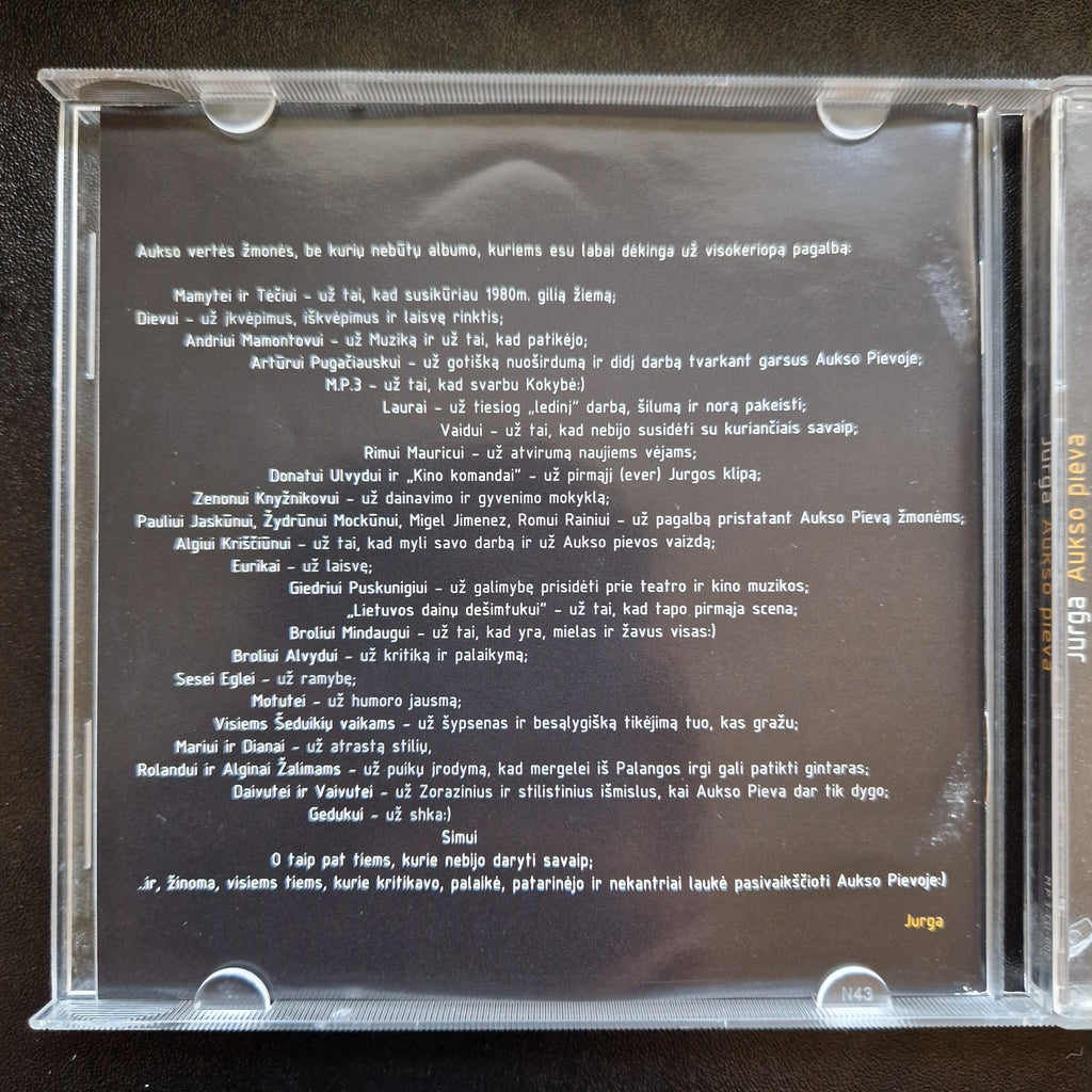 Jurga ‎– Aukso Pieva / CD Album
