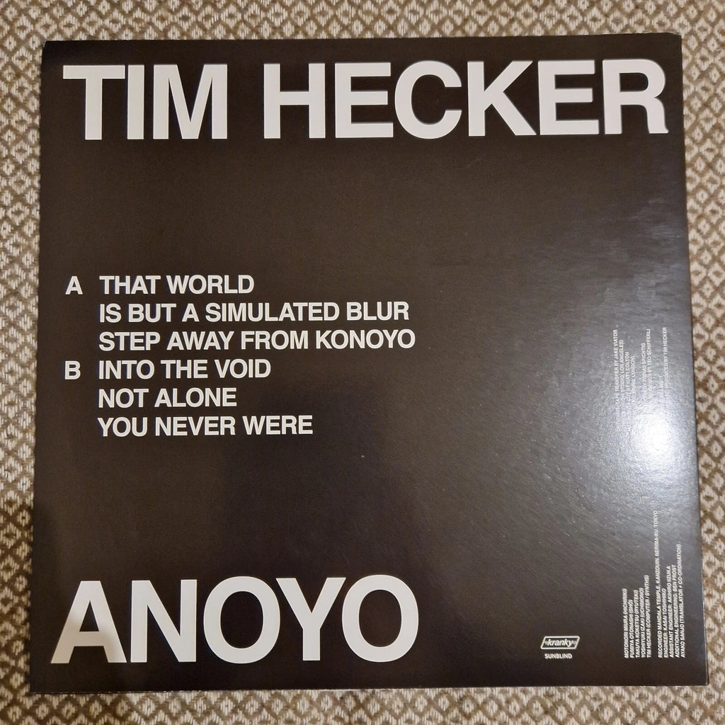 Tim Hecker ‎– Anoyo / Vinyl LP
