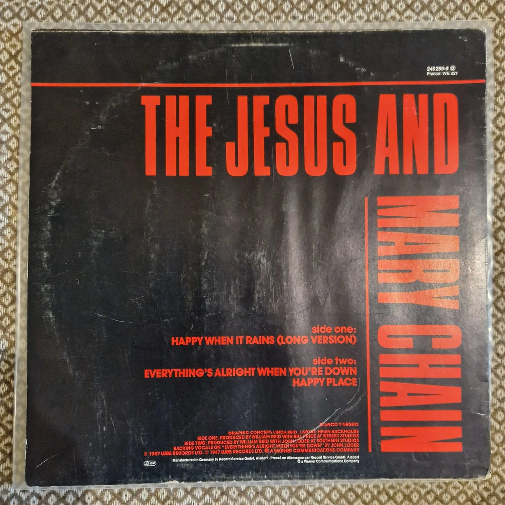 The Jesus And Mary Chain ‎– Happy When It Rains / Vinyl 12" (1987 Germany)