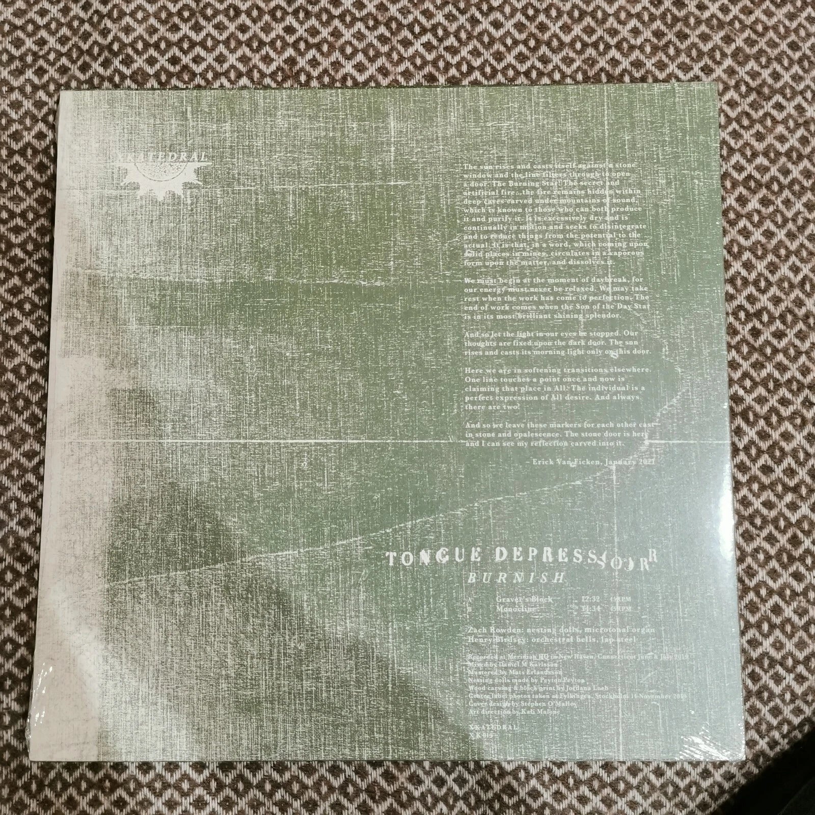 Tongue Depressor - Burnish / Vinyl LP limited edition on Green