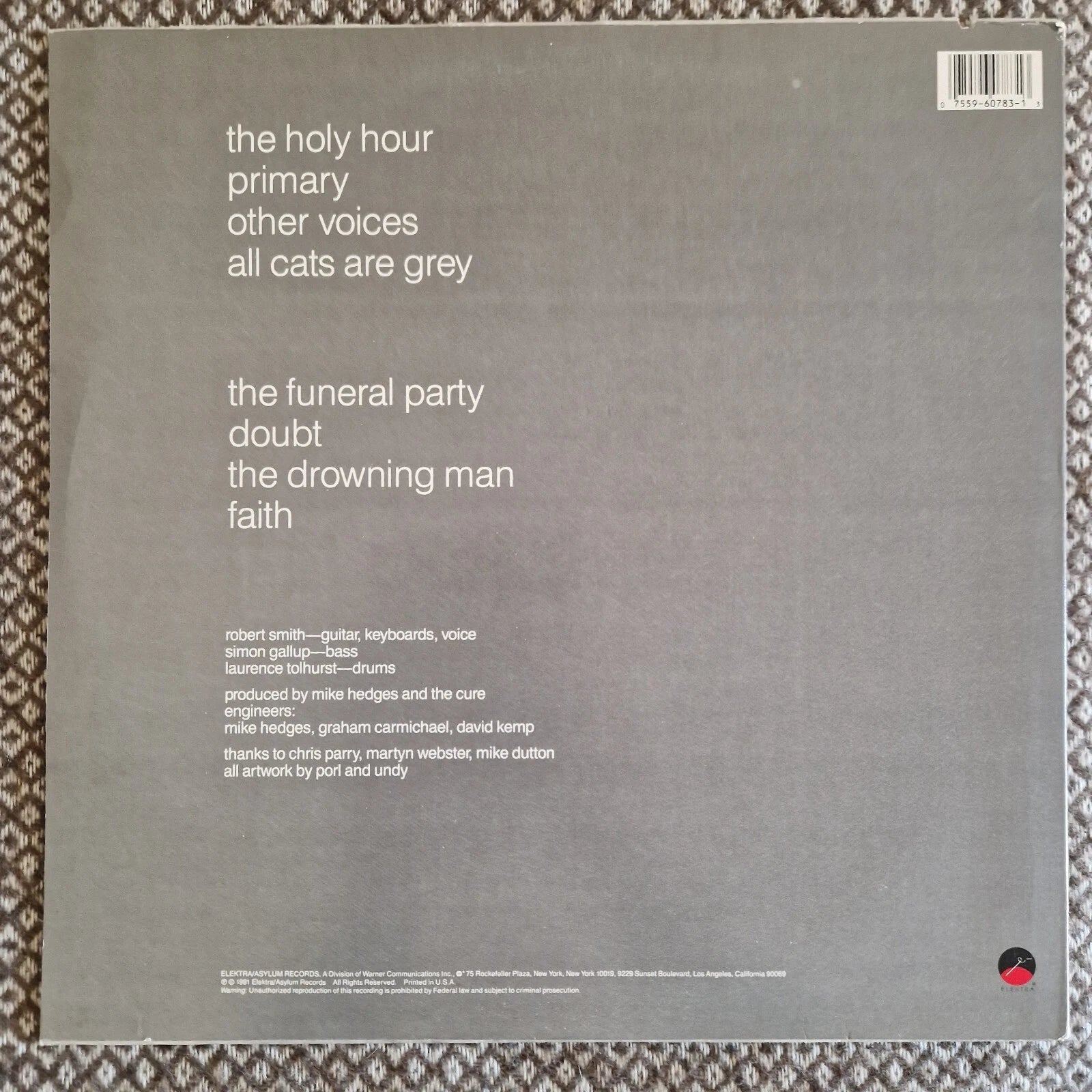 The Cure ‎– Faith / Vinyl LP (1988 US pressing)
