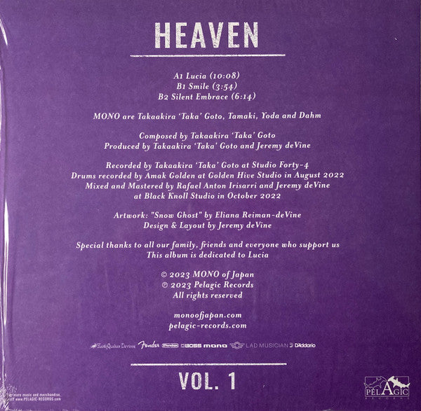 MONO (Japan) - Heaven Vol. 1 / Vinyl 10" limited on WHITE/BLUE (Lucia Edition)