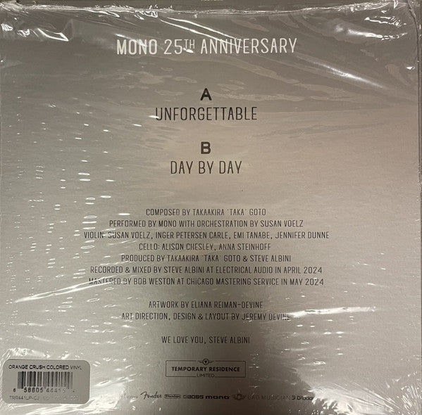 Mono – Unforgettable EP / Vinyl 7" on Orange
