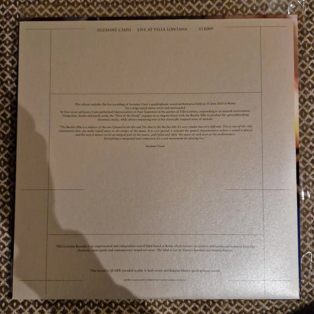 Suzanne Ciani ‎– Live At Villa Lontana / Vinyl LP