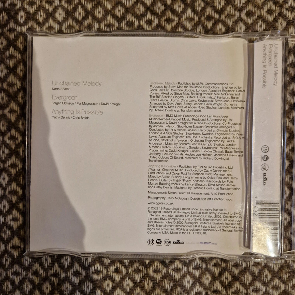 Gareth Gates – Unchained Melody / CD Single
