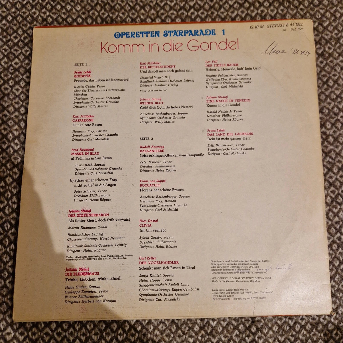 Various – Komm In Die Gondel - Operetten-Starparade / Vinyl LP