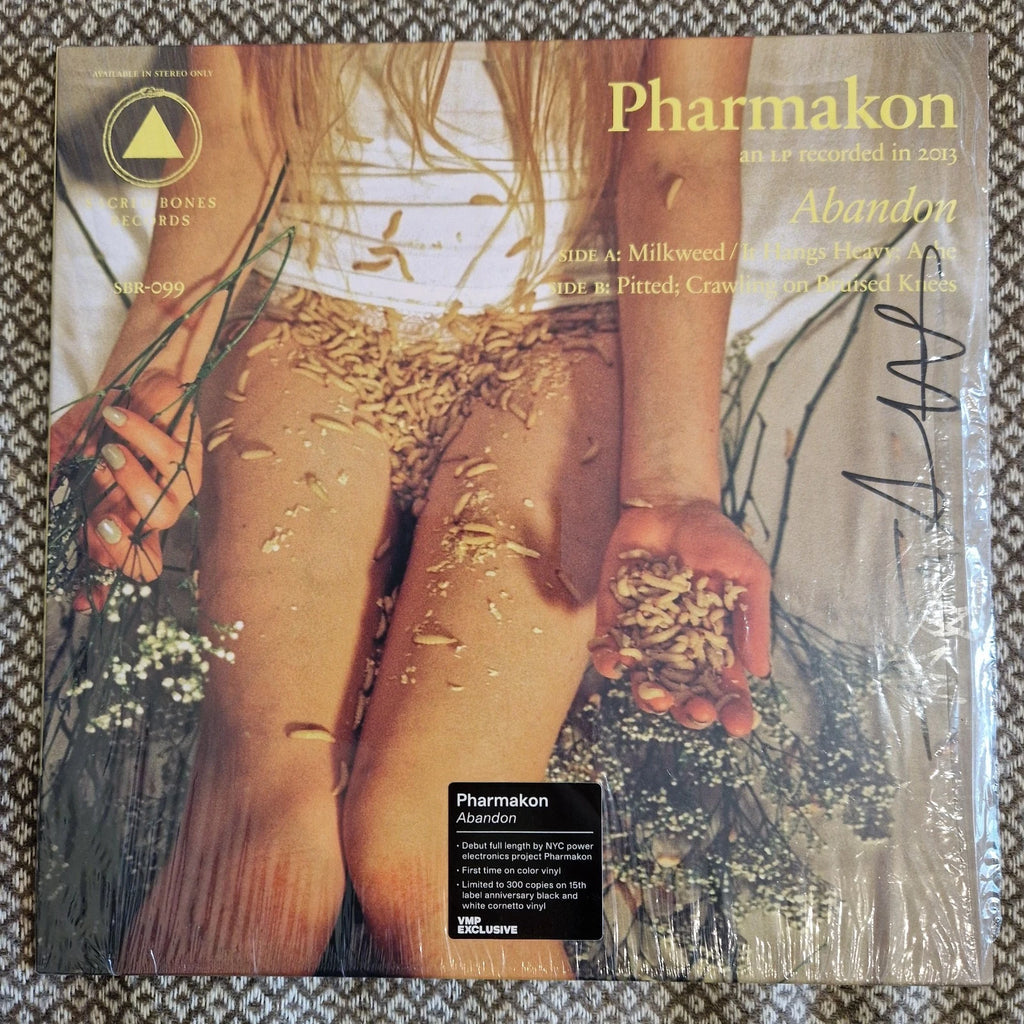 Pharmakon - Abandon / Vinyl LP on Black & White Cornetto Pinwheel SIGNED 024/300