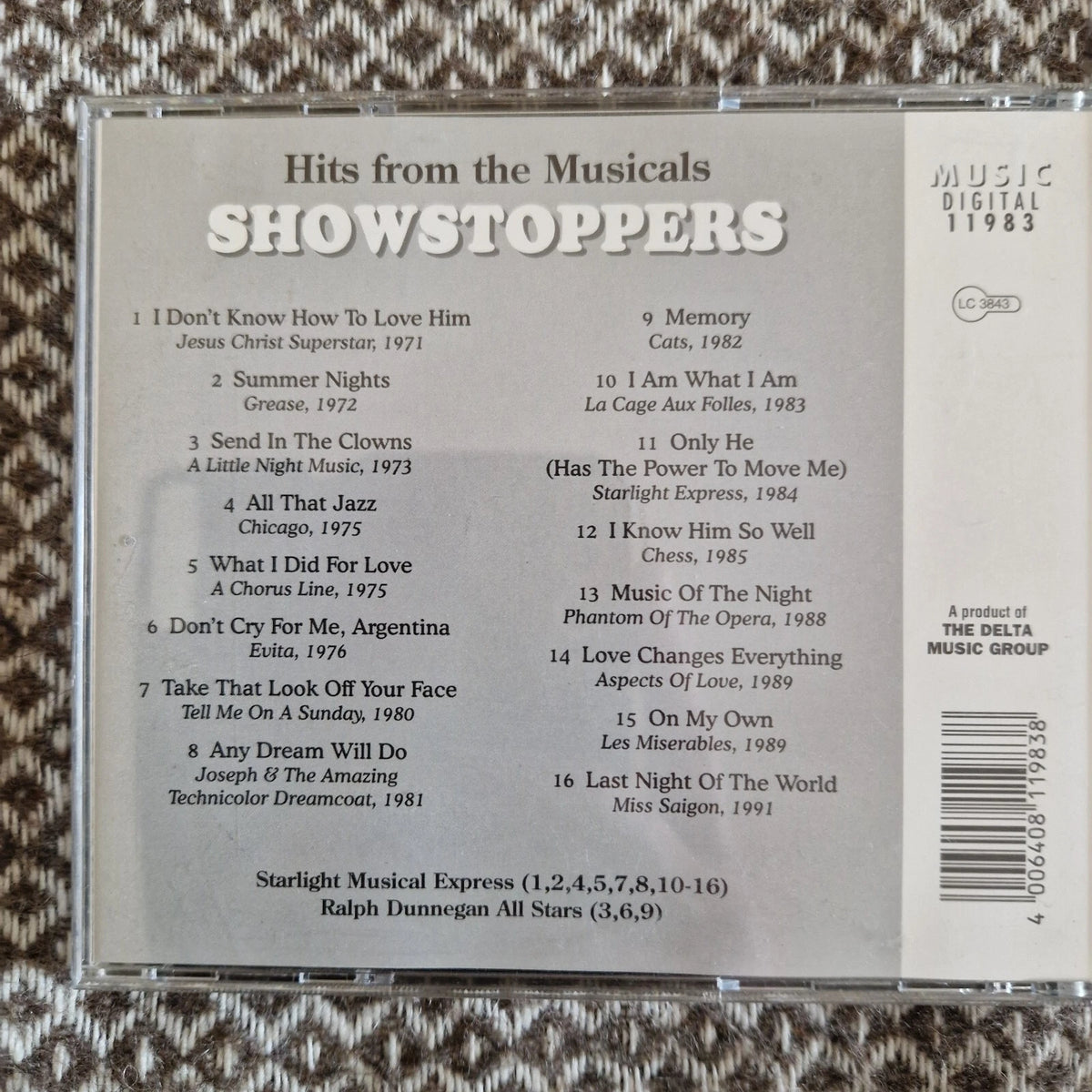 Starlight Musical Express, Ralph Dunnegan All Stars – Showstoppers - / CD Album Sleeve Only