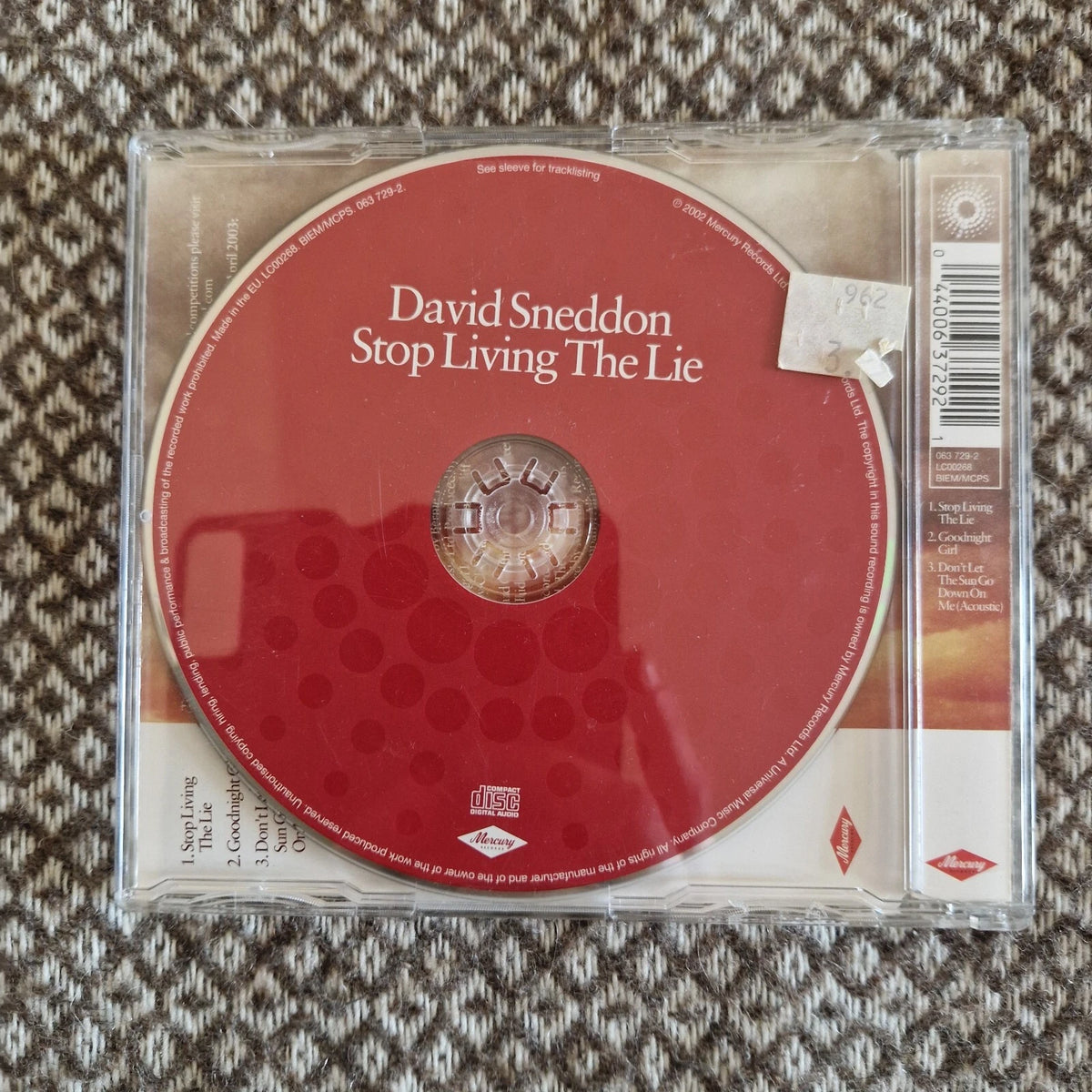 David Sneddon – Stop Living The Lie / CD Single