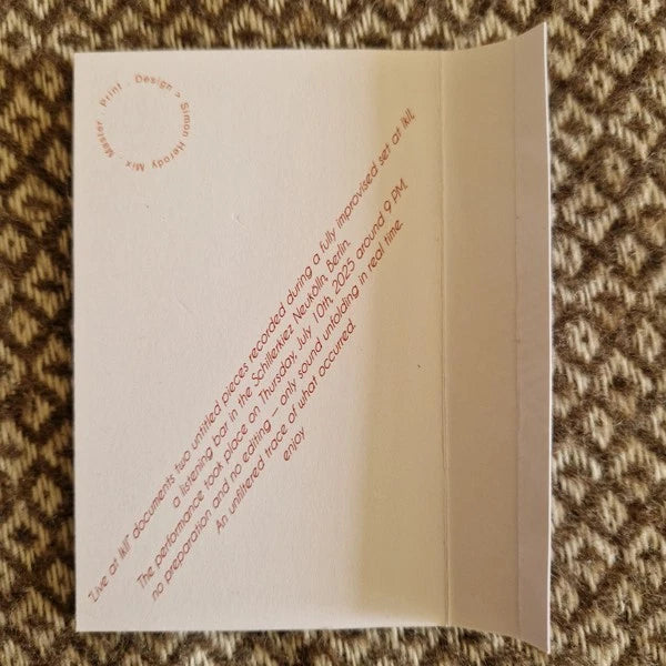 Simon Herody, Ugne Uma – Live at IKII / Cassette EP