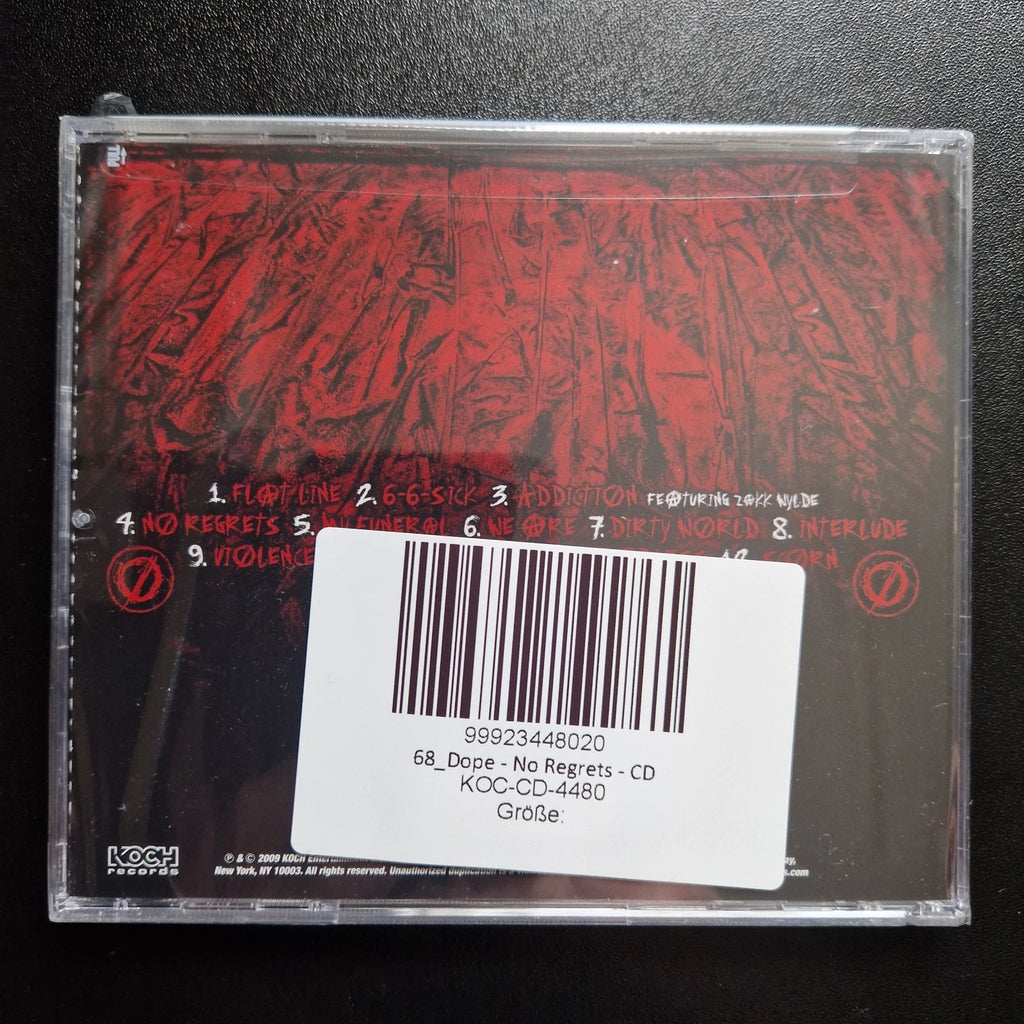 Dope - No Regrets / CD Album