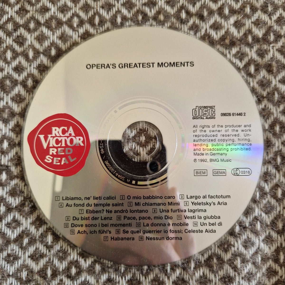 Various – Opera's Greatest Moments / CD Album / CD ONLY