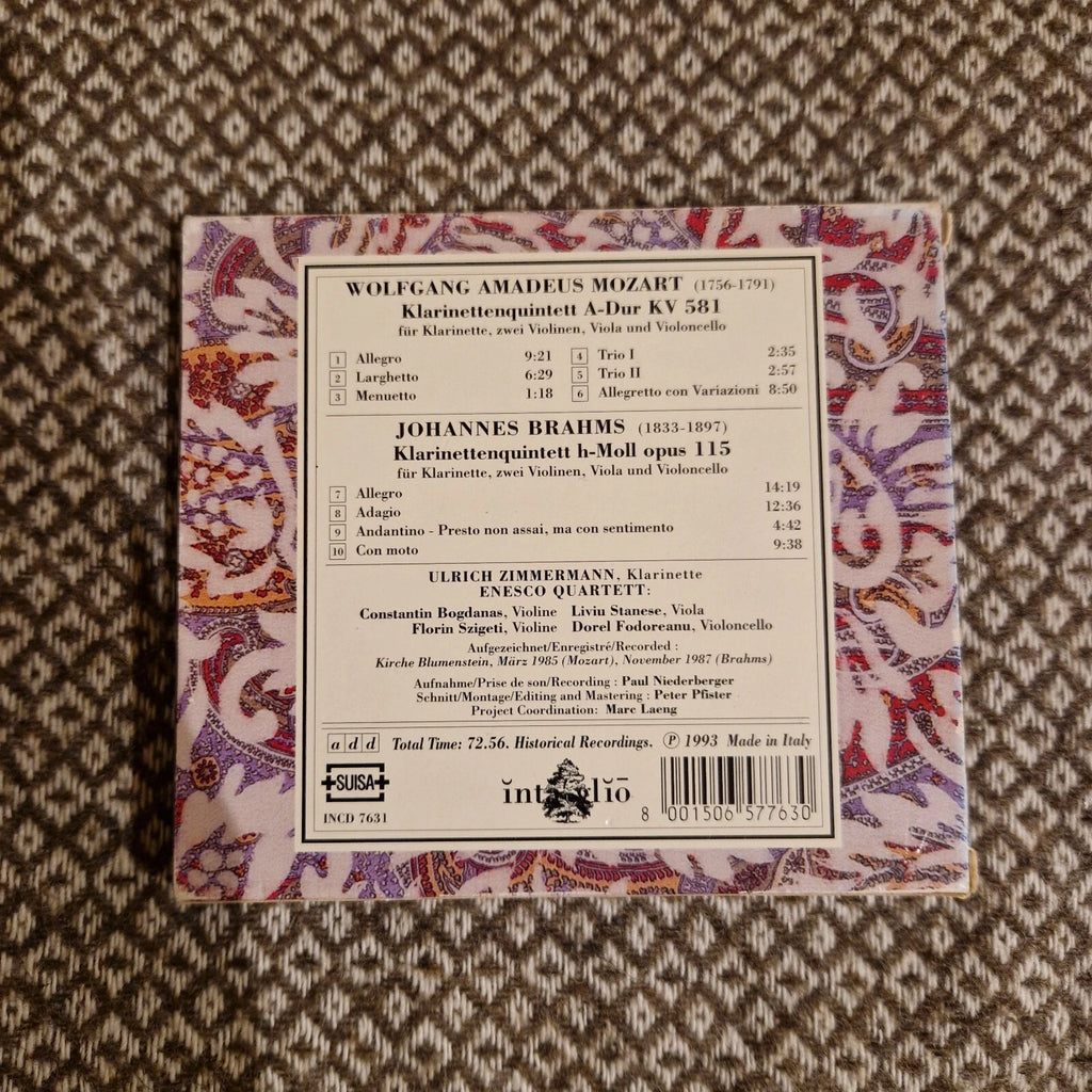 Enesco Quartett*, Ulrich Zimmerman – Mozart. Klarinettenquientett A-D / CD Album