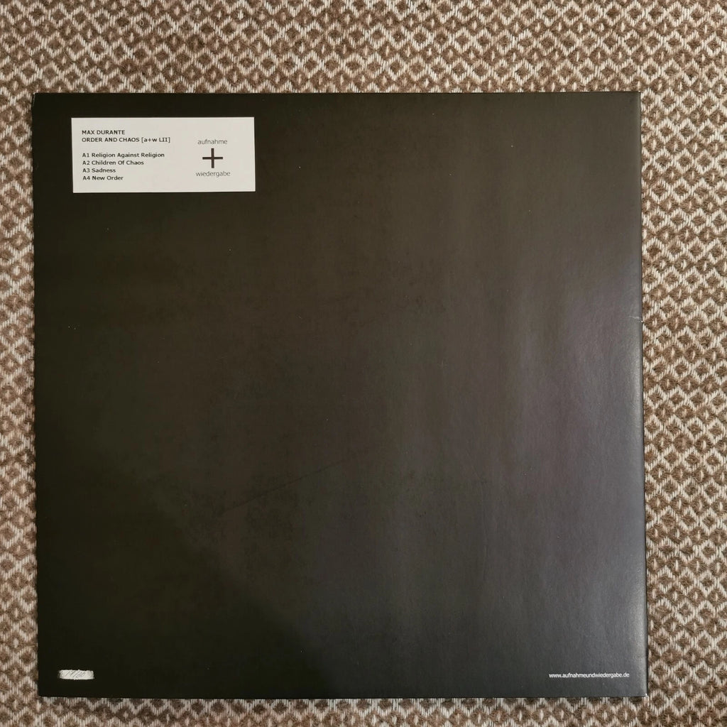 Max Durante - Order And Chaos / Vinyl 12" EP limited to 30 (17 / 30) Signed