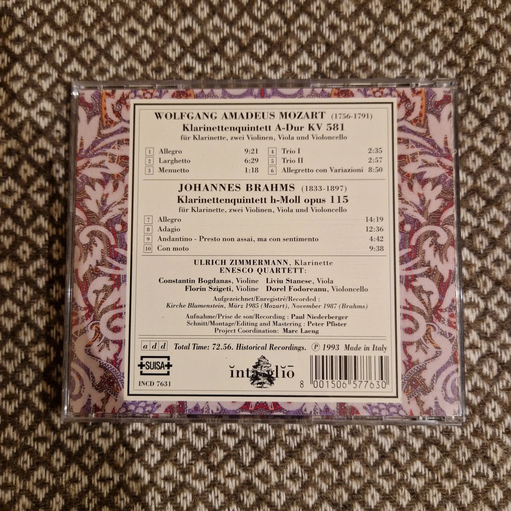 Enesco Quartett*, Ulrich Zimmerman – Mozart. Klarinettenquientett A-D / CD Album