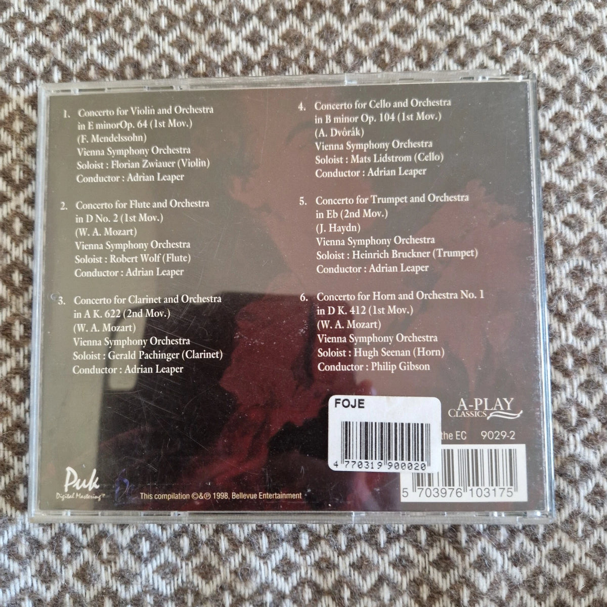 Vienna Symphony Orchestra* – Great Concertos (Various Composers) / CD Album