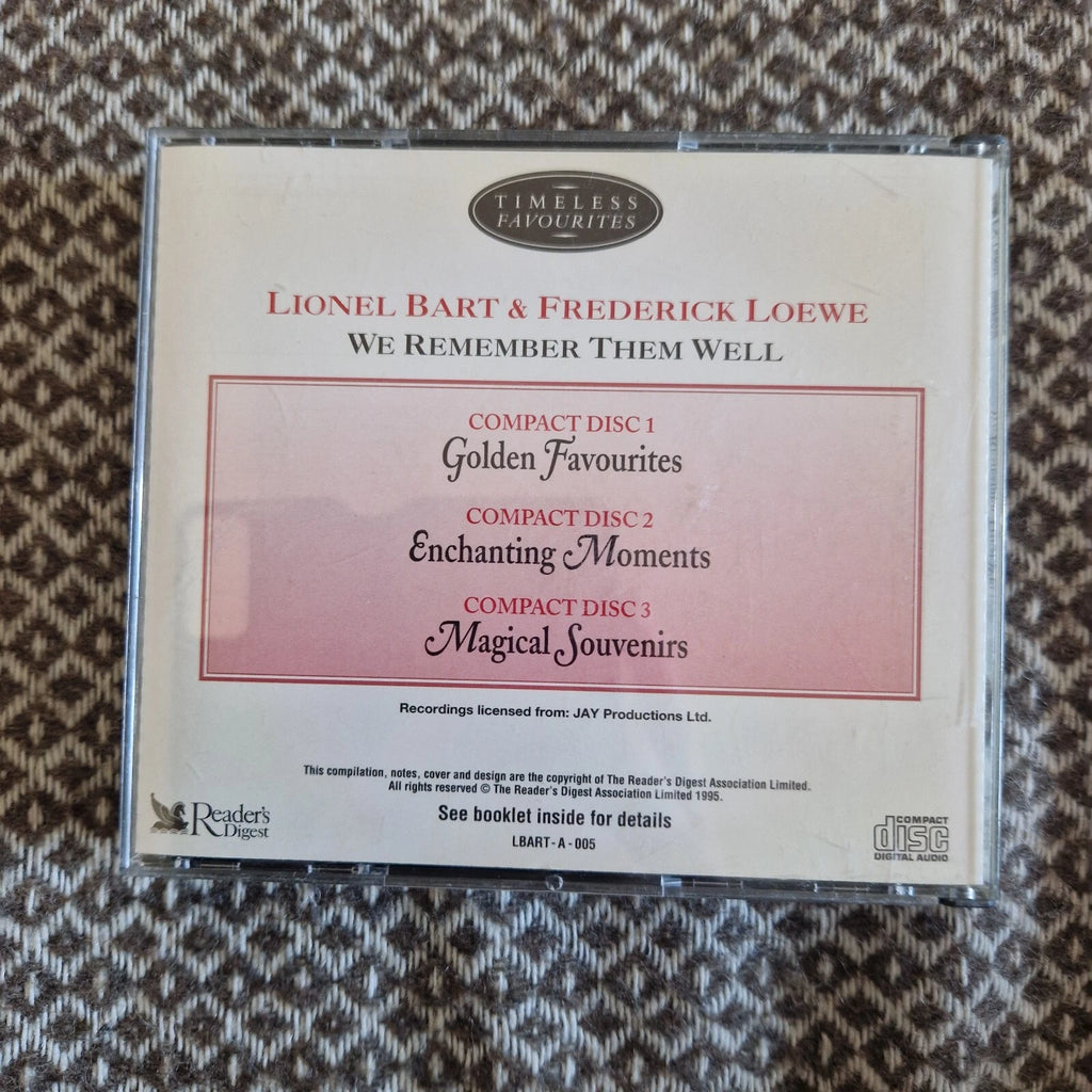 Lionel Bart & Frederick Loewe – We Remember Them Well / CD Album