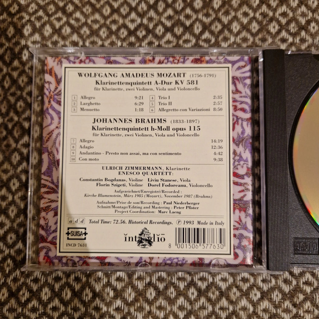 Enesco Quartett*, Ulrich Zimmerman – Mozart. Klarinettenquientett A-D / CD Album