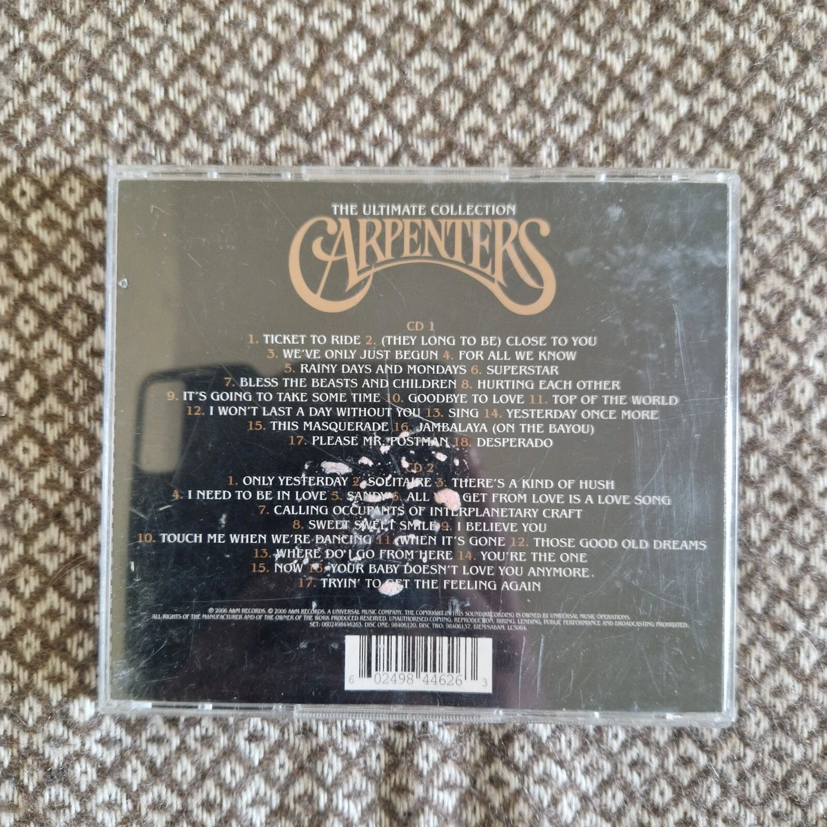 Carpenters – The Ultimate Collection / CD Album Sleeve Only