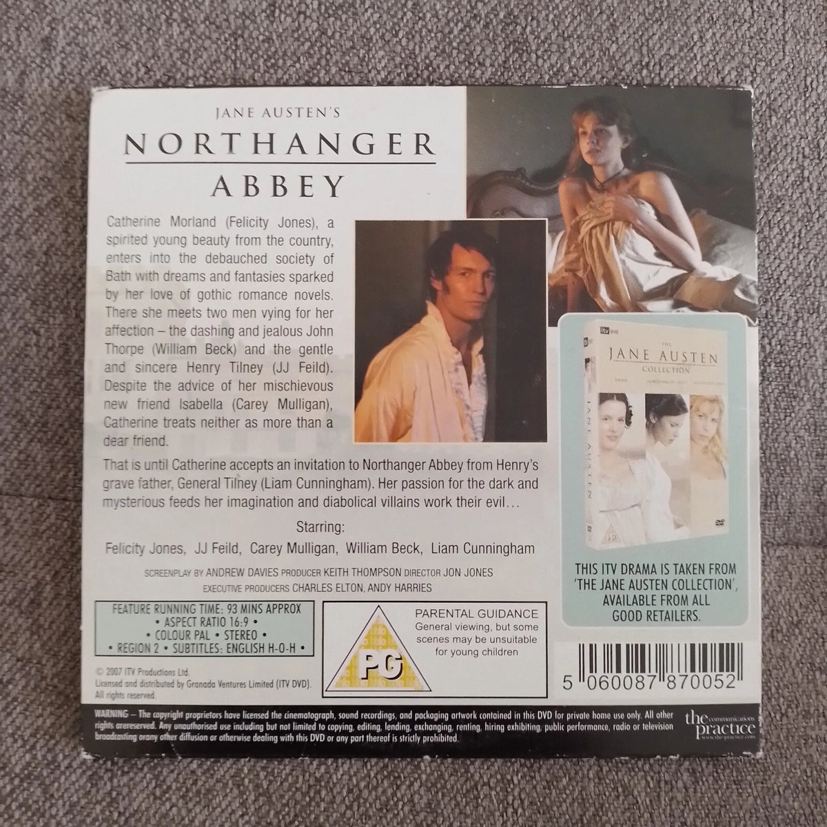 Jane Austen's Northanger Abbey Brittish Classics DVD Daily Mail